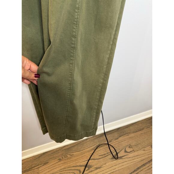 Paige Anessa Wide-Leg Utility Jumpsuit Wide Leg Vintage Brushed Olive Sz 0 - Picture 8 of 13